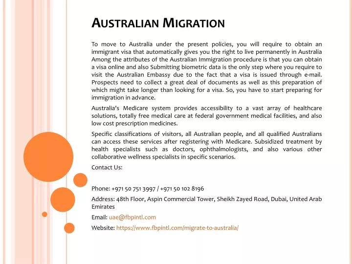 australian migration