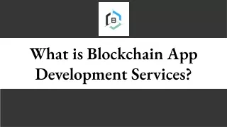 what is blockchain app development services