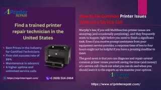 How to Fix Common Printer Issues Without a Service Call