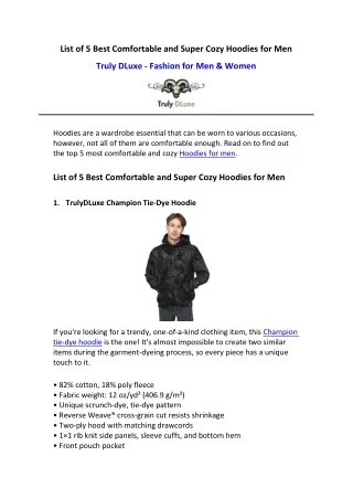 List of 5 Best Comfortable and Super Cozy Hoodies for Men