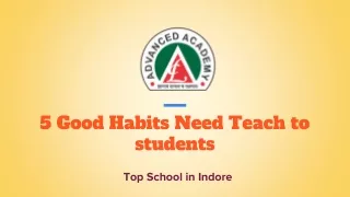 Good Habits for First grade students
