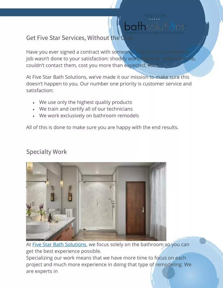 get five star services without the cost