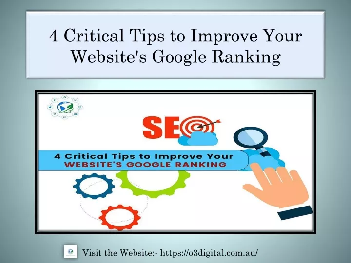 4 critical tips to improve your website s google ranking