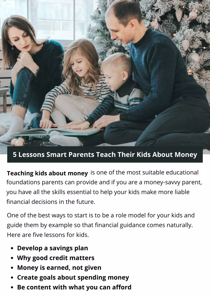 5 lessons smart parents teach their kids about