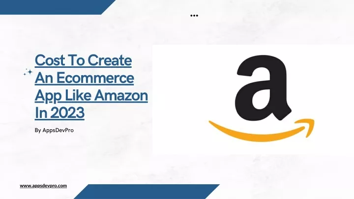 cost to create an ecommerce app like amazon