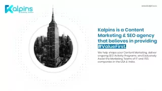 Kalpins is a Content Marketing & SEO agency