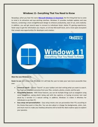 windows 11 everything that you need to know