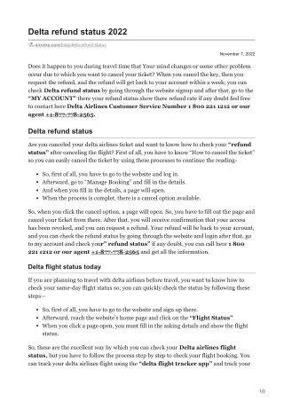 delta refund status 2022