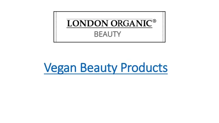 vegan beauty products