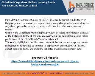 global herb vaporizers market industry trends