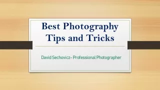 Best Photography Tips and Tricks | David Sechovicz