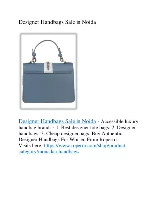 Designer Handbags Sale in Noida