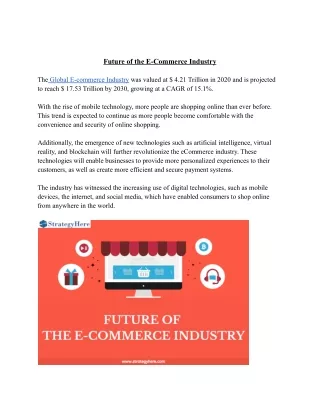 future of the e commerce industry