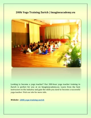 200h yoga training zurich imagineacademy eu