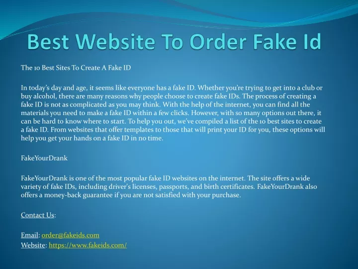 best website to order fake id