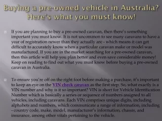 buying a pre owned vehicle in australia here s what you must know