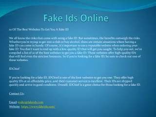 fake ids online