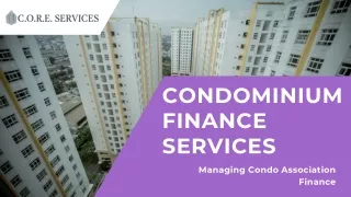 Condominium Financial Management - Core Condo Accounting