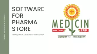 Which Software is best for medicine retail store