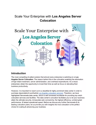scale your enterprise with los angeles server