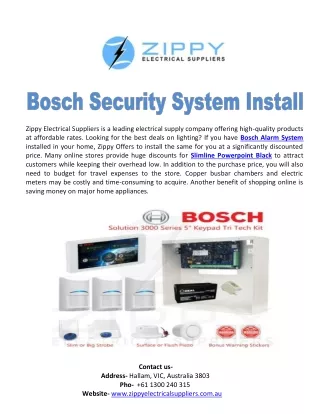 Bosch Security System Install