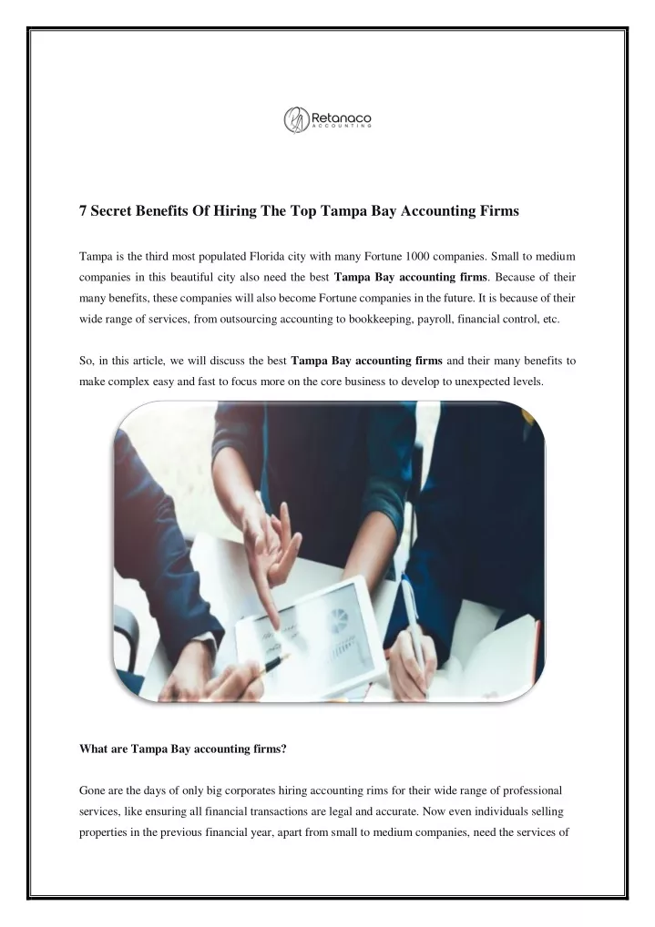 7 secret benefits of hiring the top tampa