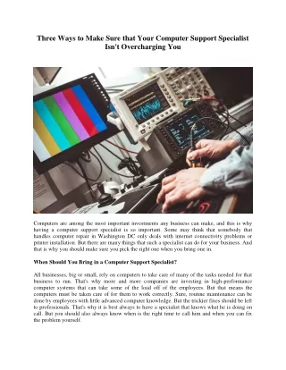 three ways to make sure that your computer