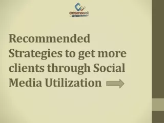 Recommended Strategies to get more clients through Social