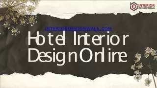 Hotel Interior Design Online