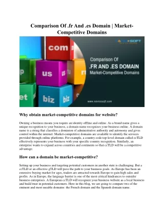 comparison of fr and es domain market competitive