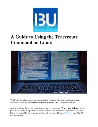 a guide to using the traceroute command on linux