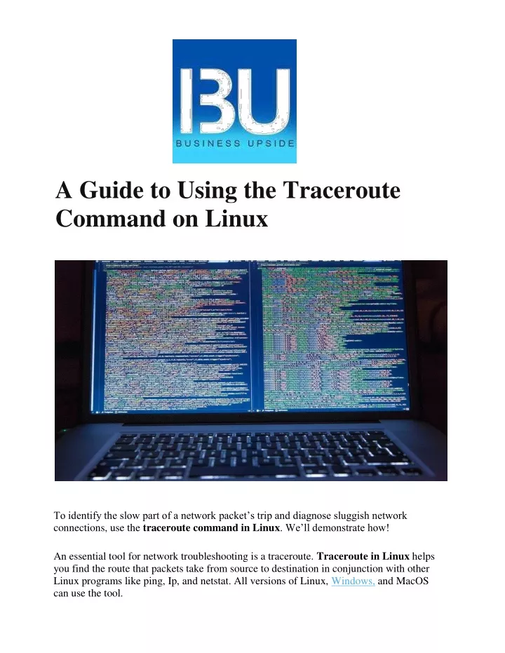 a guide to using the traceroute command on linux