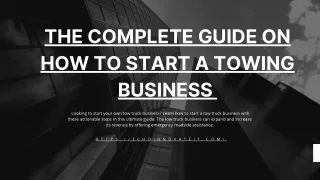 the complete guide on how to start a towing
