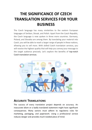 THE IMPACT CZECH TRANSLATION SERVICES WILL HAVE ON YOUR BUSINESS