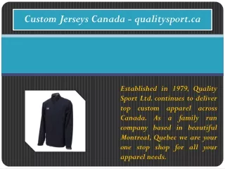 Custom Jerseys Canada - qualitysport.ca