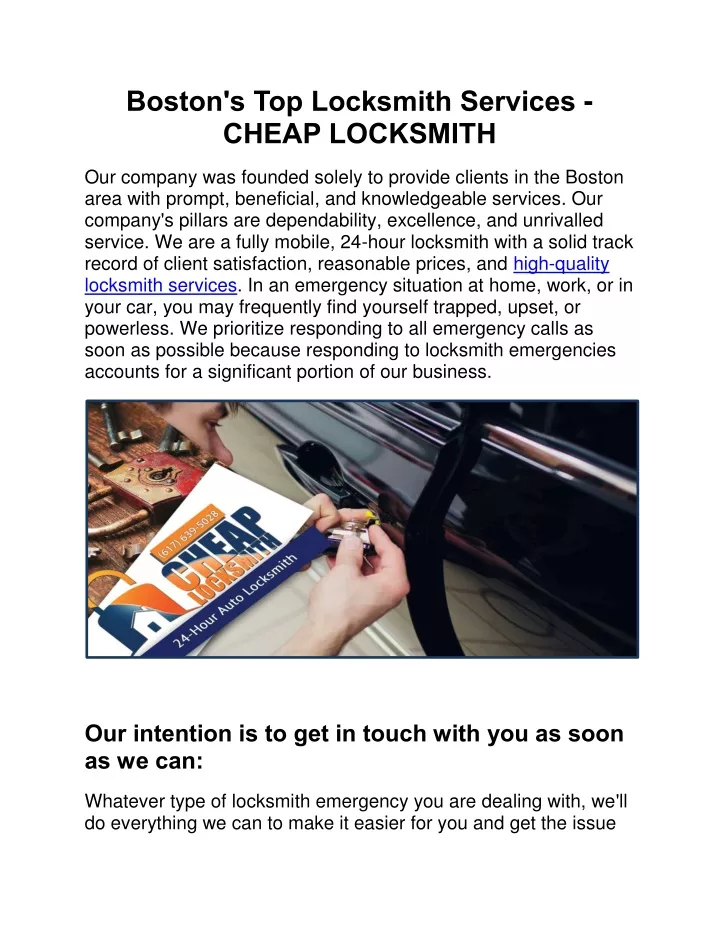 boston s top locksmith services cheap locksmith