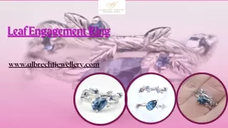 Elegant Leaf Engagement Ring – Buy from Albrecht Jewelry