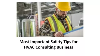 Most Important Safety Tips for HVAC Consulting Business