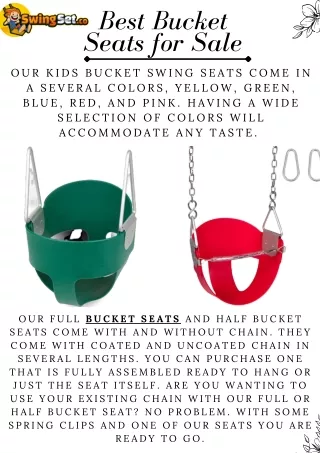 Best Bucket Seats for Sale | Swingset.co