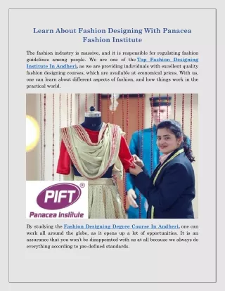 Top Fashion Designing Institute In Andheri