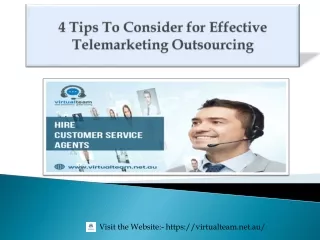 4 Tips to Consider for Effective Telemarketing Outsourcing