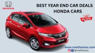 best year end car deals on Honda cars