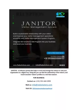janitor janitor a software system that helps