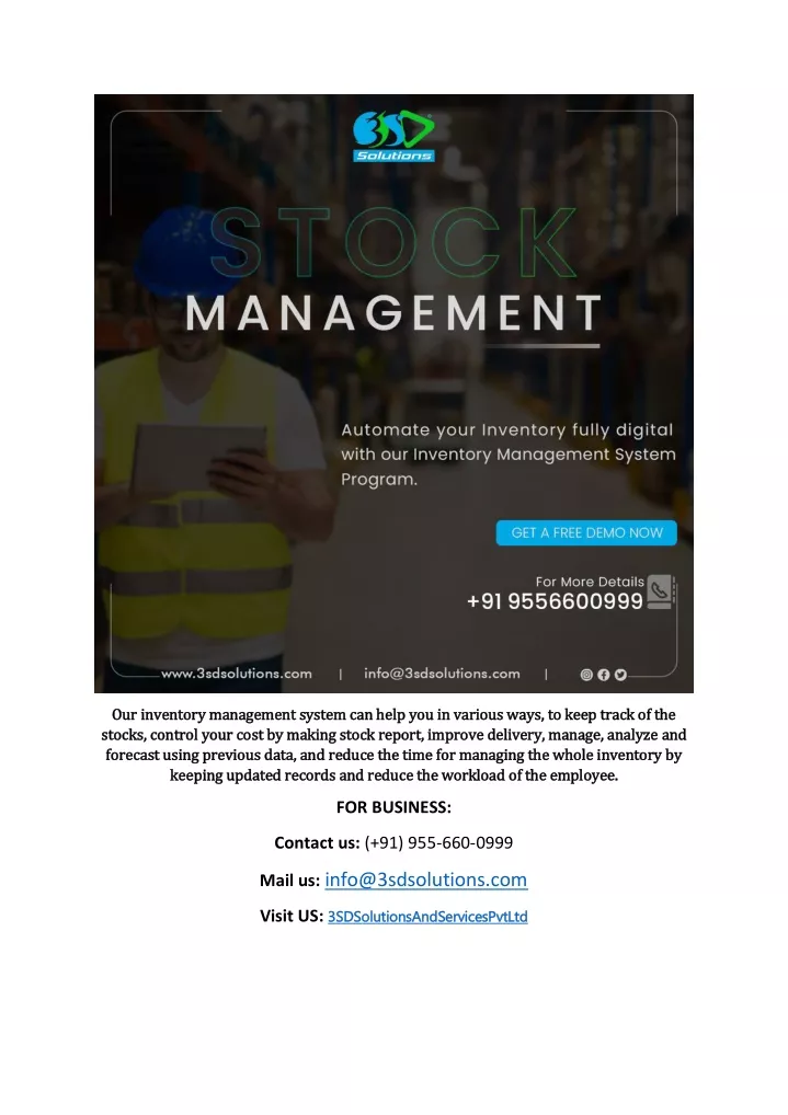 our inventory management system can help