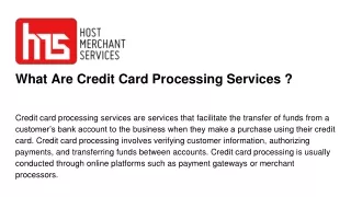 what are credit card processing services