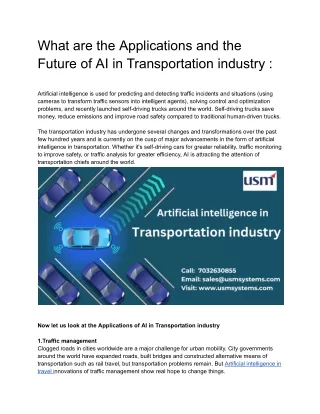 what are the applications and the future