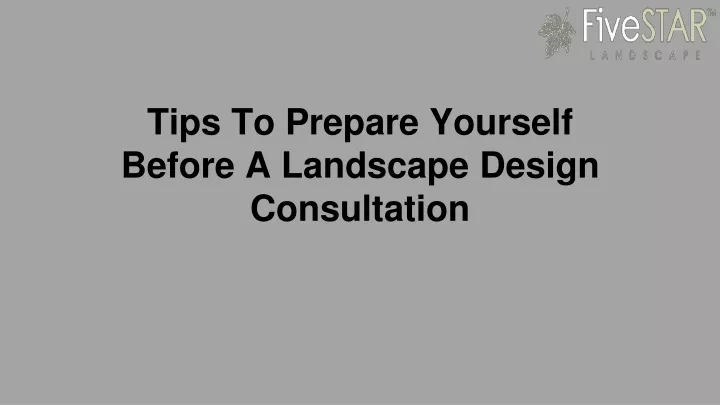 tips to prepare yourself before a landscape