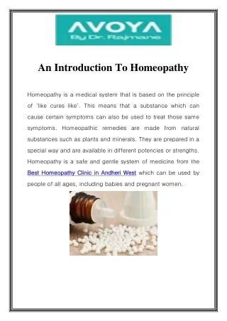 Best Homeopathy Clinic in Andheri  Call-8451839854