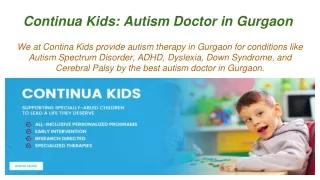 continua kids autism doctor in gurgaon