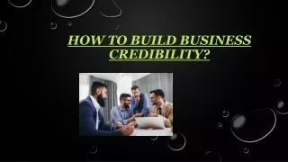 how to build business credibility